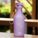 Candy Colors Unbreakable Frosted Plastic Kettle 550mL Water Bottle (Purple)