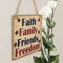 Wooden Independence Day Door Sign Board Retro Hanging Craft Home Decor