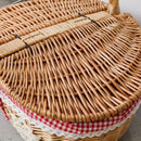 Hand Made Wicker Basket Wicker Camping Picnic Basket Shopping Storage HamperK1K8