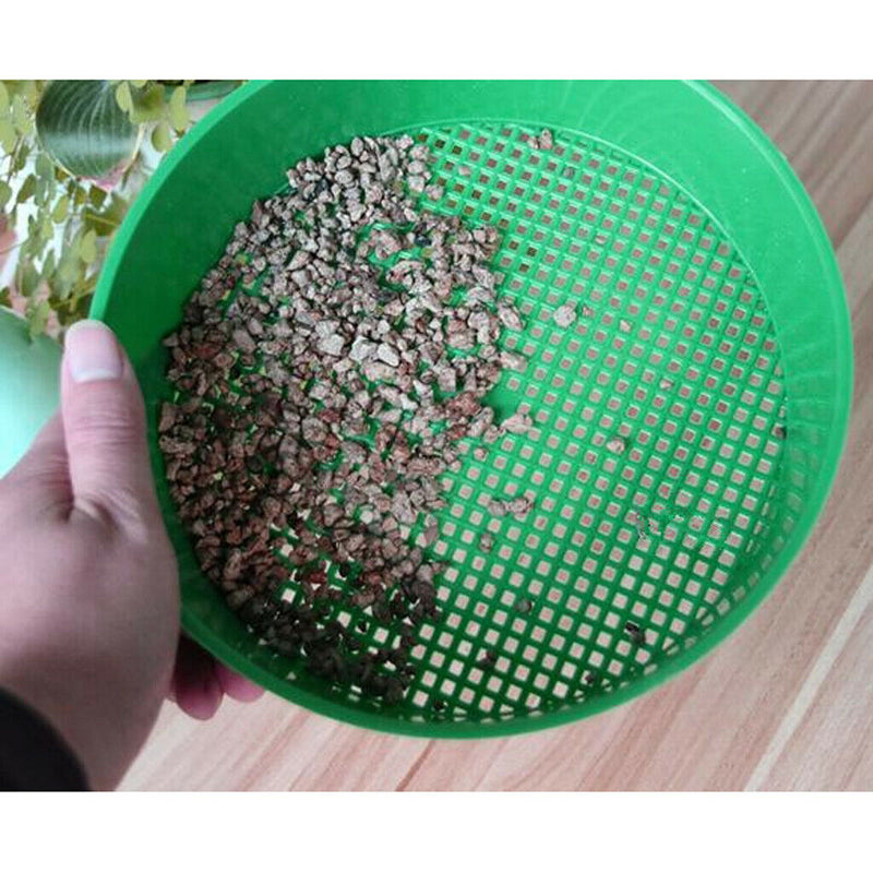 2-in-1 Green Plastic Woven Wire Garden Sieve for Plants, Soil and Compost - 10