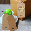 Valentine's Day Gift Pendant 100p 4 cm x 9 cm kraft labels tags geschenkanh