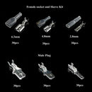 270pcs Male Female Spade Connector Wire Crimp Terminal Block with Insulatin G4L3