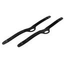 2Pc Black Standard Rubber Fin Strap Scuba Diving -Universal Fits Most Fins L