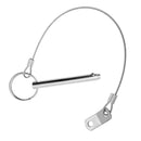 316 Grade Stainless Steel Quick Release Pin w/ 240mm Lanyard for Marine, Kayak,