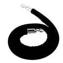 59Inch Velvet Rope Crowd Control Stanchion Post Queue Line Barrier Black