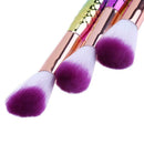 7pcs Fish Tail Shaped Makeup Brush Set Foundation Powder Eyeliner Brushes