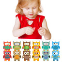 12pcs Owl Stacking Blocks Puzzle Toys for Kids Wooden Piles Balance Game