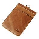 Badge Holder, Double Sided Leather ID Badge Card Holder Wallet Case
