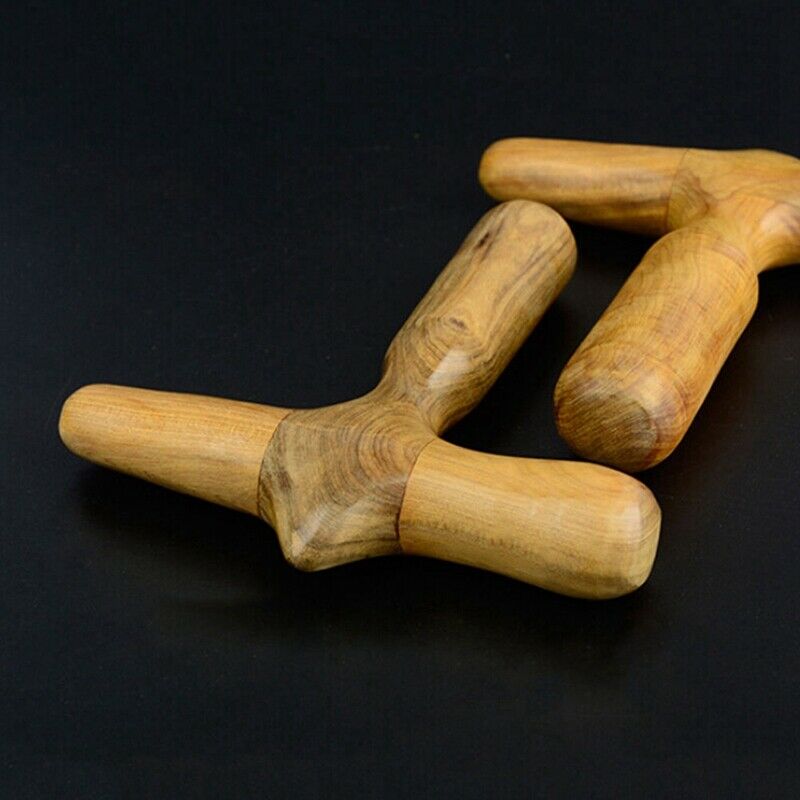 1Pcs Acupuncture Acupoint Stick Cross Hammer Wood Hand Foot Leg Massager He