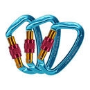 3 Pcs Hammock Carabiner Clip Outdoor Climbing Screw Locking Aluminum Alloy