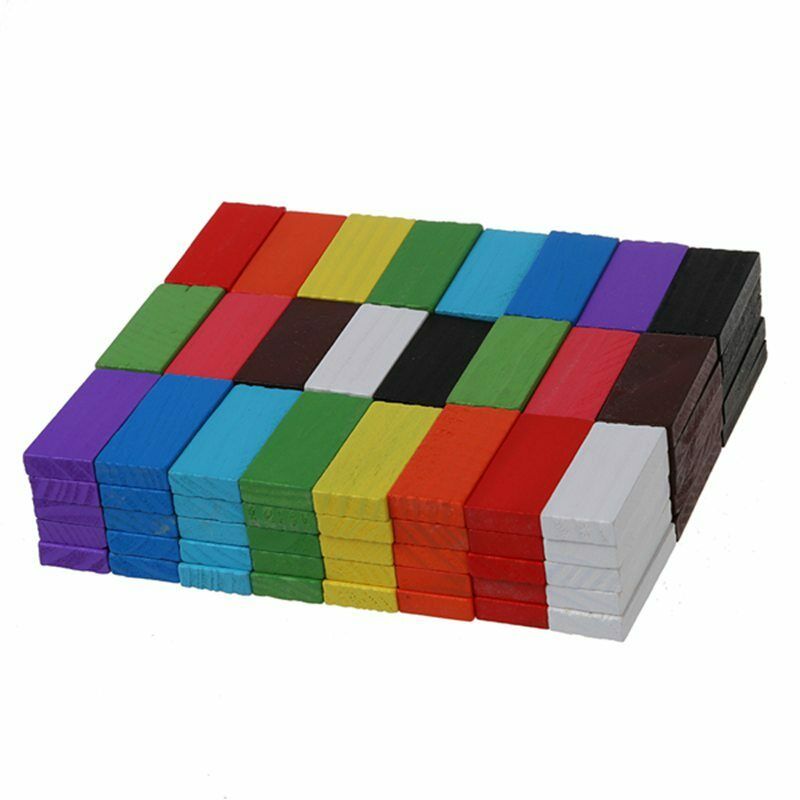 Pack of 120 Mix Wooden Kids Children Domino Game Play Toys I9X7