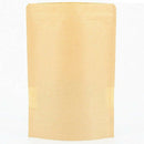 100Pcs Brown Stand Up Kraft Paper Zip Lock Bags with Clear Window,Reclosabl