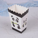 6pcs Panda Party Popcorn Box Happy Birthday Party Candy Boxes for Kids Gifts JR