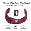 18mm Silicone Wrist Strap Watchband for Huawei Honor B5/S1/FIT (Wine Red)