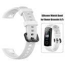 Silicone Wrist Strap Band w/Steel Buckle for Huawei Honor Band 5/4 (White) A