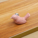 3 x Cute Bird Ceramic Drawer Kitchen Cabinet Cupboard Pull Handle Door Knob Pink