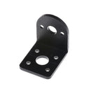 Black Metal L Shaped Mounting Bracket Holder for 25mm Gear Motor Nw