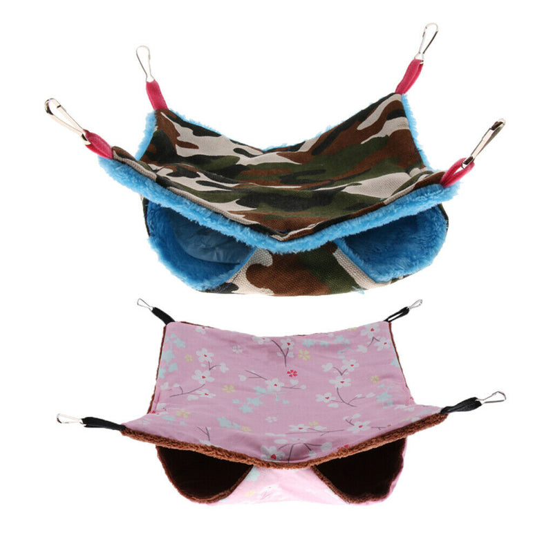 2Pcs Small Animals Hamster Hammock Kitten Cage Hammock Cat Bed Mat Pad