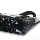 Set 2PCS Women's Handbag Tote Shoulder Bag Transparent PVC Black Fashion H7B4
