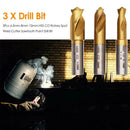 3pcs 6.5mm 8mm 10mm HSS CO Rotary Spot Weld Cutter Sawtooth Point Drill Bit