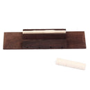 Replacement Rosewood Bridge and Bone Nut Saddle Slotted for Ukulele Guitar