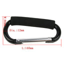 3Pcs Large Aluminum Carabiner D Shape Buckles Pack Keychain Clip Spring