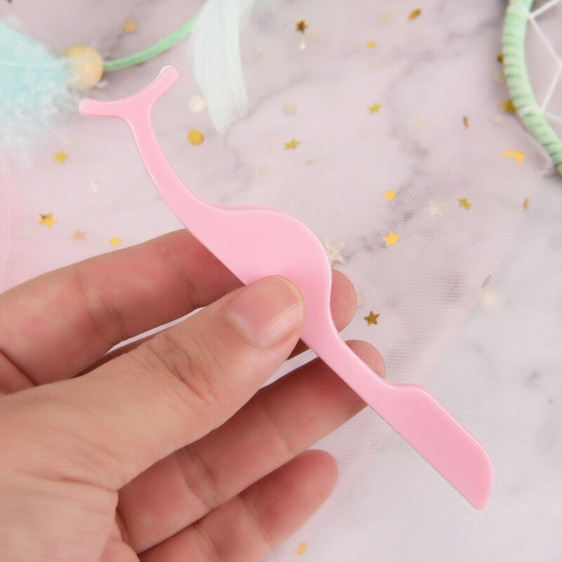 Plastic Eyelashes Extension Tweezers Auxiliary Clamp Clips Eye Lash Makeup To Kw