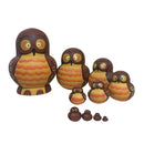 10pieces Cute Cartoon Owl Pattern Wooden