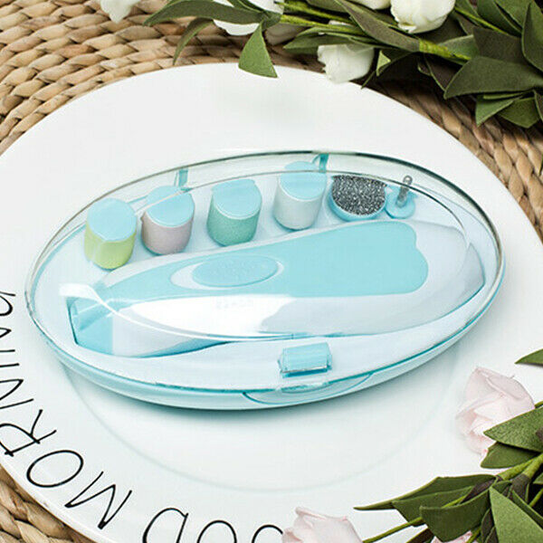 Baby Nail File Electric Nail Trimmer Manicure Set with Nail Clippers,LED Li Y7L5
