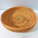 Woven Storage Basket Rattan Basket Desktop Storage Woven Basket Wicker Bask D4M6