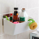 Holder Wall Mounted Kitchen Caster Storage Shelf Kitchen Sucker Rack Bathr DXD