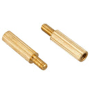 100pcs Male to Female Thread PCB Board Brass Pillars Standoff M2 x 10mm