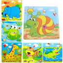 1pc Cartoon Animal IQ Development Puzzles Wooden Kids Early Education