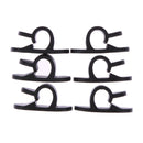 10Pcs Cable Cord Wire Line Organizer Plastic Clips Ties Fixer Holder Black