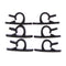 10Pcs Cable Cord Wire Line Organizer Plastic Clips Ties Fixer Holder Black