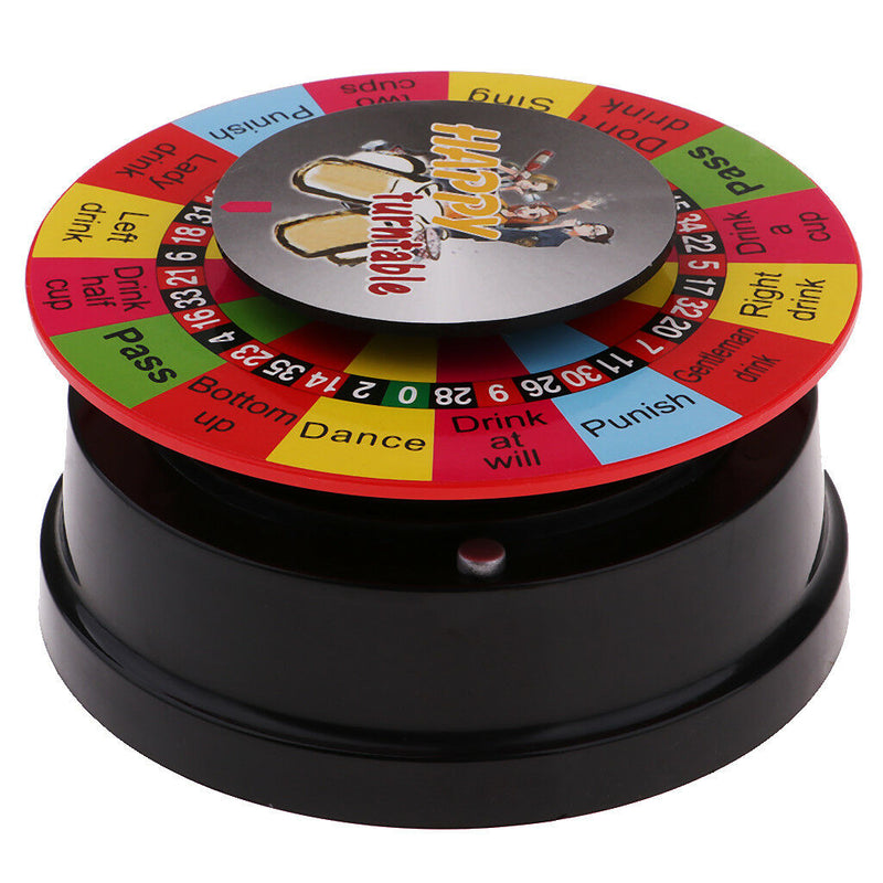 3 in 1 Powered Roulette Turntable Set Game Playing Cards Chips Drinking Game