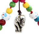 Lucky Elephant Wind Chimes Outdoor Windbell Copper Chinese Knot Beads Chris I9J6