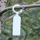 100pcs PP Tags Greenhouse Gardening Plant Ring Hanging Nursery Labels White