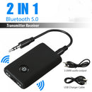 2 IN 1 Bluetooth 5.0 Transmitter Receiver Wireless Audio 3.5mm Jack Aux Adapter/