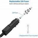 3-Way Car Cigarette Lighter Adapter 12V-24V Socket Splitter LED 4 USB Charger