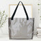 Clear PVC Transparent Shopping Bag Shoulder Handbag Lady Travel Tote (Grey) A#S