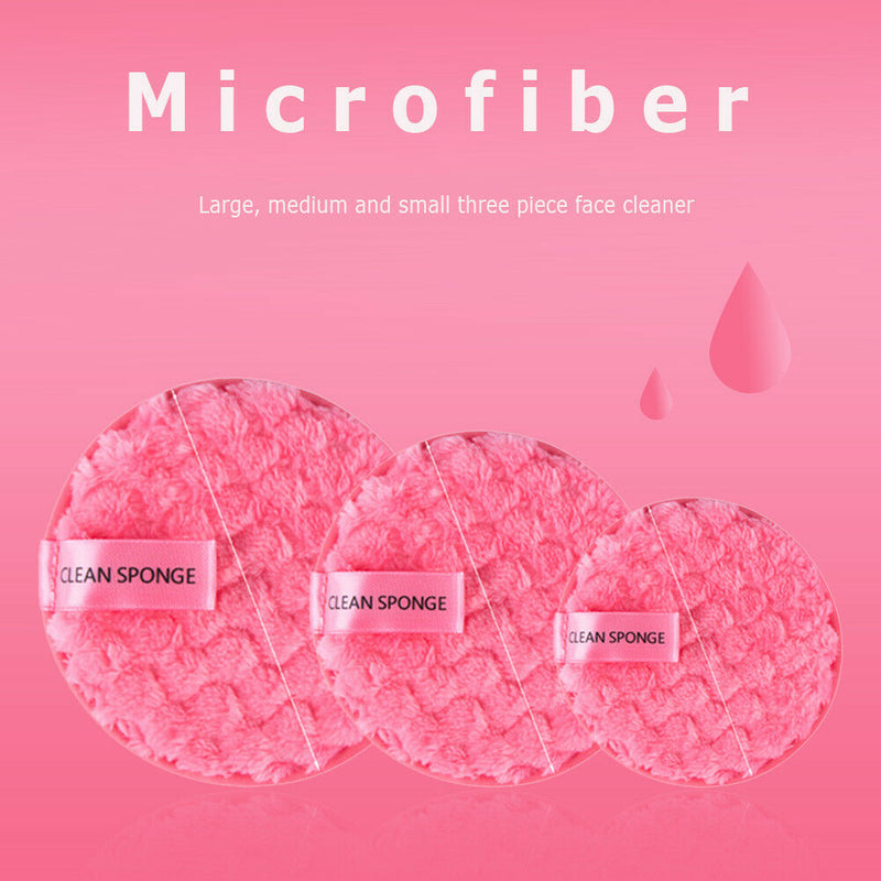 3pcs Reusable Microfiber Pad Cleaning Cotton Facial Makeup Remover Puff (5)