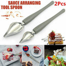 Draw Tool Decoration Anti-slip Chef Sauce Painting Stainless-Steel Spoon Pencil