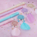 Dreamcatcher Gel Pen Creative Feather Pendant Neutral Pens for School Office 1pc