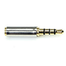 Golden 3.5mm Male to 2.5mm Female Plug Stereo Audio Earphone Jack Adapter C