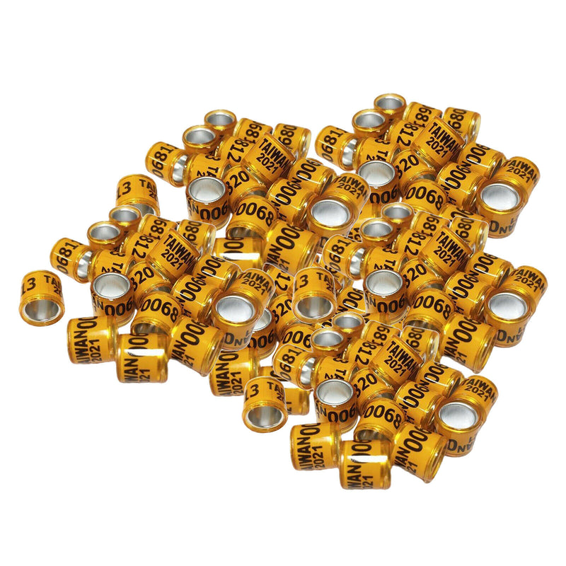 Set of 200 2021 Aluminium Bird Dove Racing Pigeon Foot Rings Bands 8mm