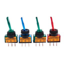 4PC 12V DC 20A LIGHT ILLUMINATED TOGGLE SWITCH CONTROL CAR BOAT DASH SPST O