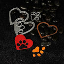 Heart dog Cutting DieS Stencil  Scrapbook Album Card Embossing Template  , High