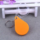 10X Plastic Portable Folding Magnifier Handheld Glass Lens Keychain(Orange)