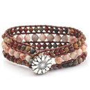 Hand-Woven Bracelet Natural Stone Multi-Layer Beaded Bracelet Jewelry